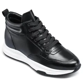 7 CM/2.76 Inches CMR CHAMARIPA Height-Increasing Sneakers - Elevate Your Style with Black High Top Sneakers