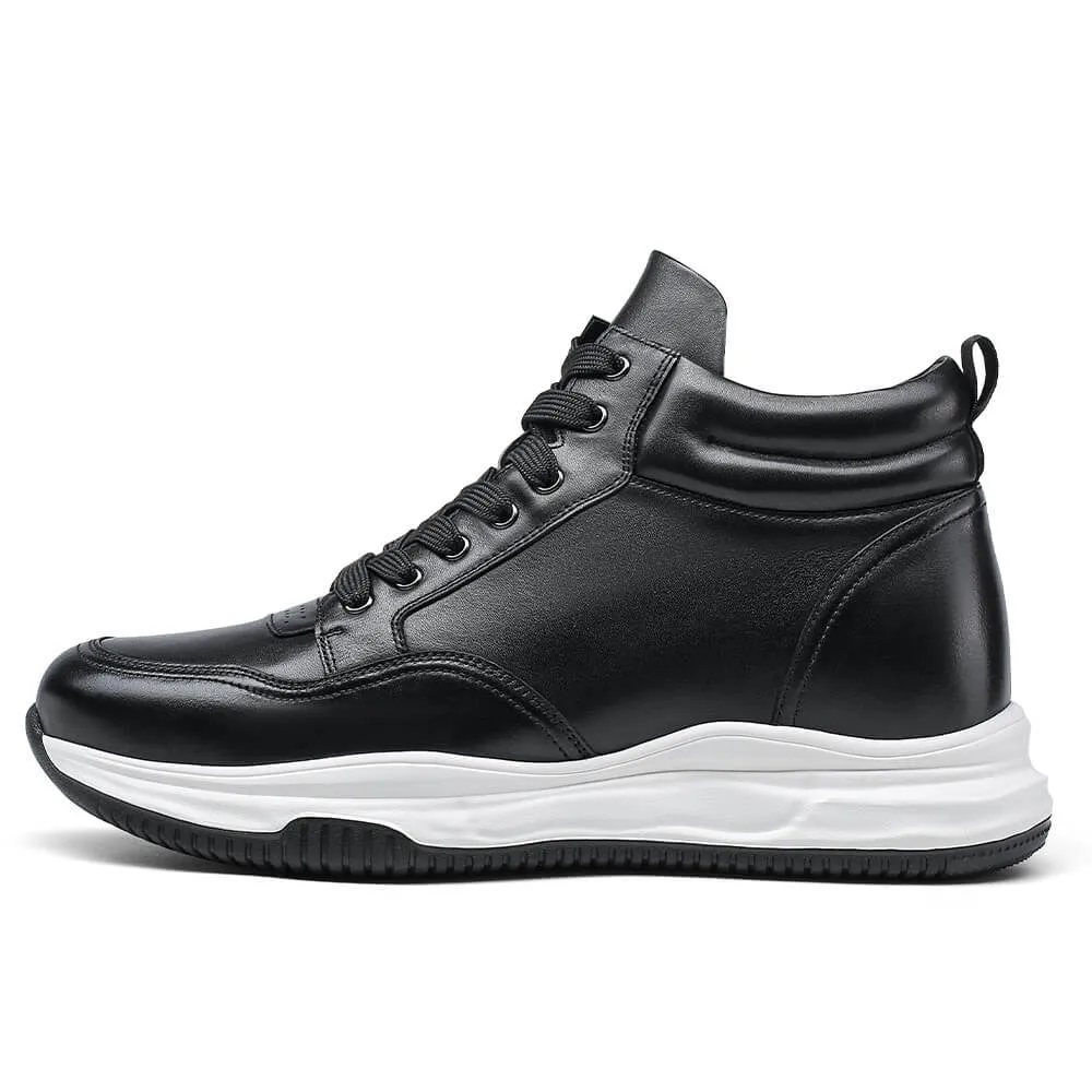 7 CM/2.76 Inches CMR CHAMARIPA Height-Increasing Sneakers - Elevate Your Style with Black High Top Sneakers