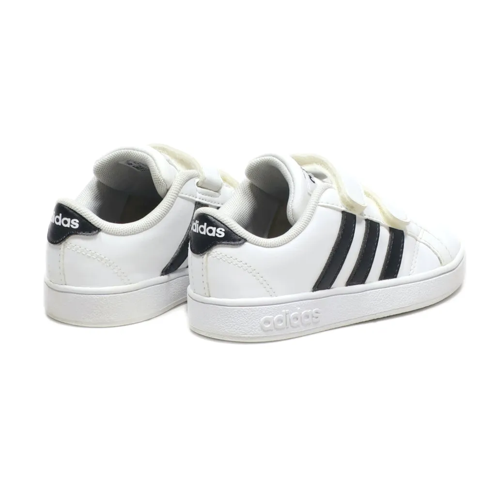 Adidas Grand Court Sneakers Leather Silver Colour For Kids