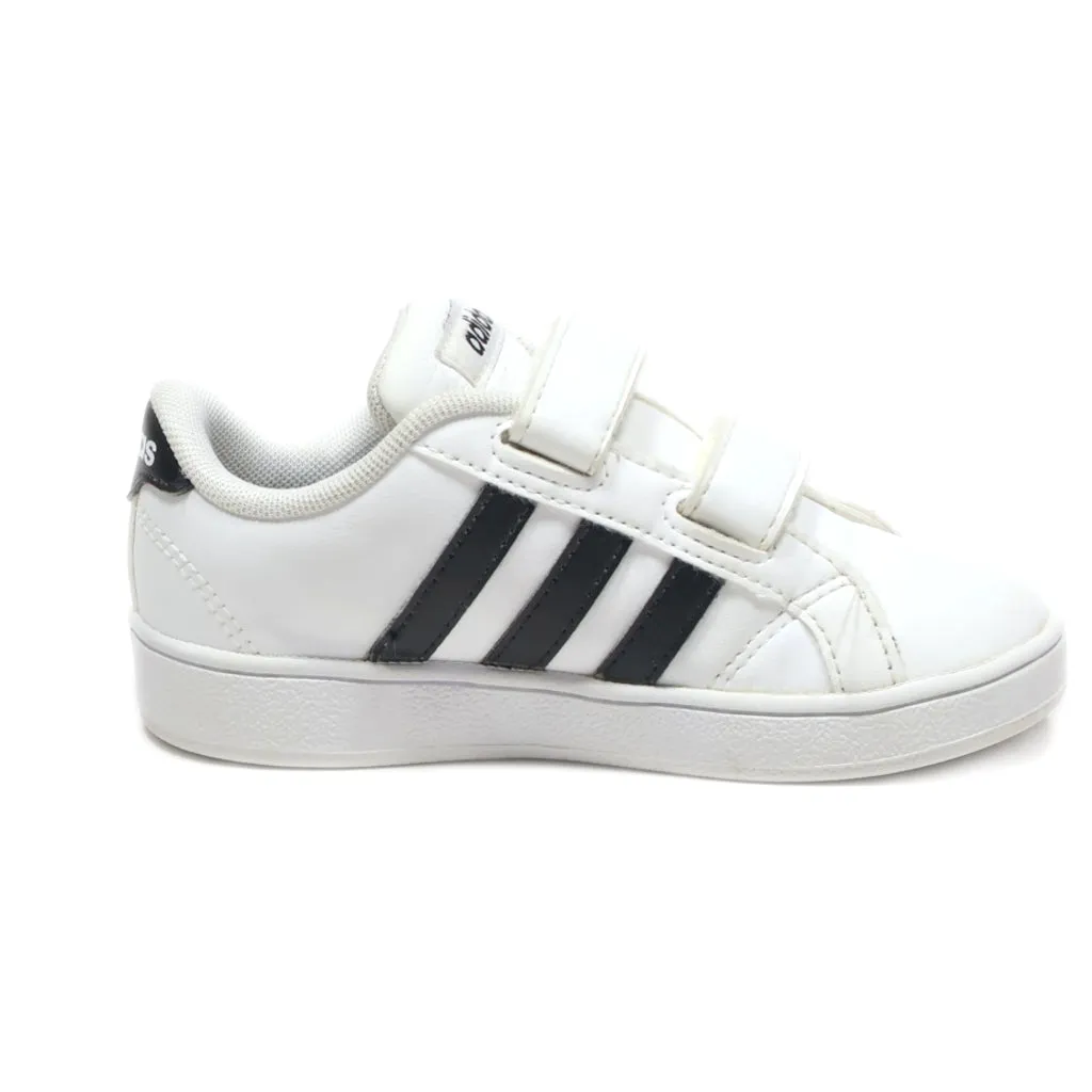 Adidas Grand Court Sneakers Leather Silver Colour For Kids