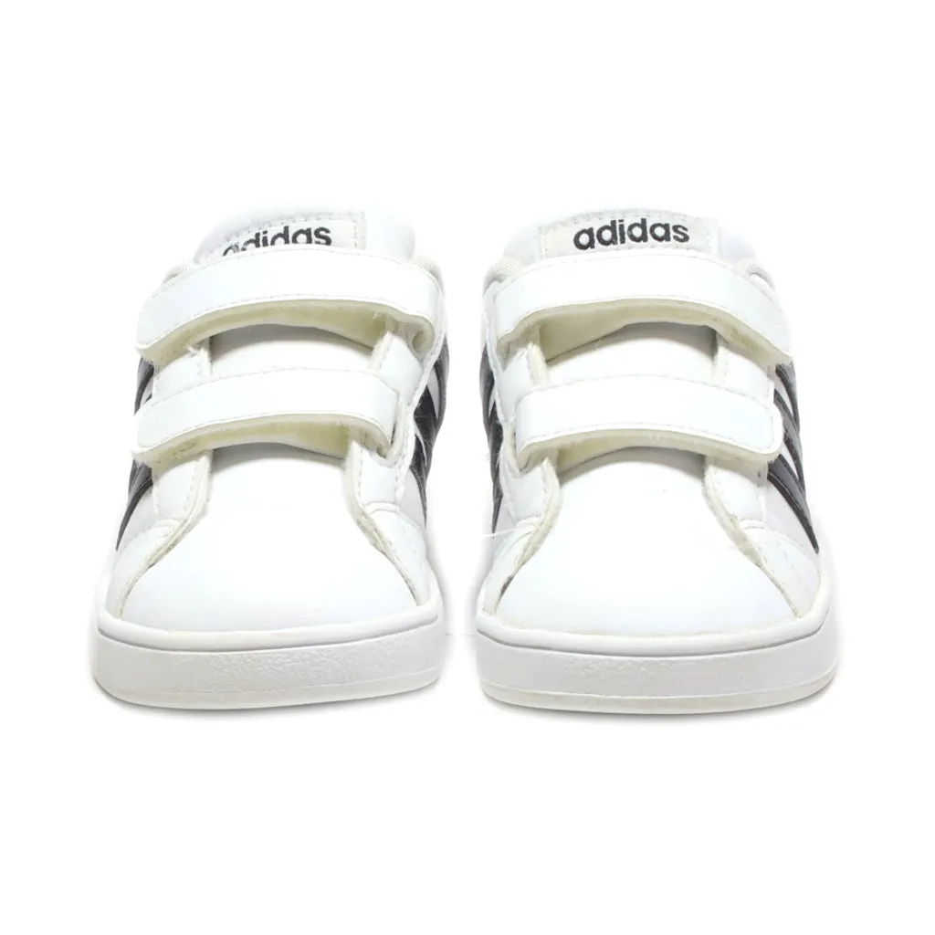 Adidas Grand Court Sneakers Leather Silver Colour For Kids