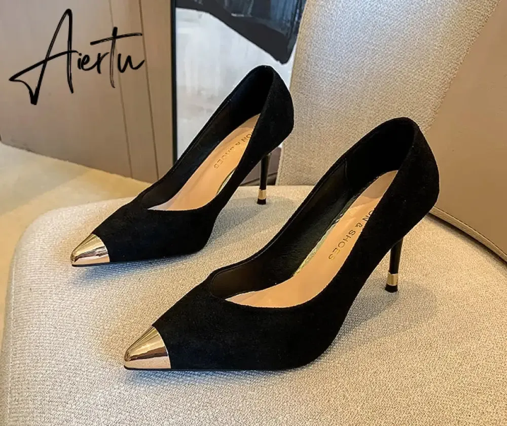 Aiertu Womens Shoes High Heels Casual OL Sexy Korean Fashion Pumps Elegant Shoes Party  Tacones Mujer  Womens Heels