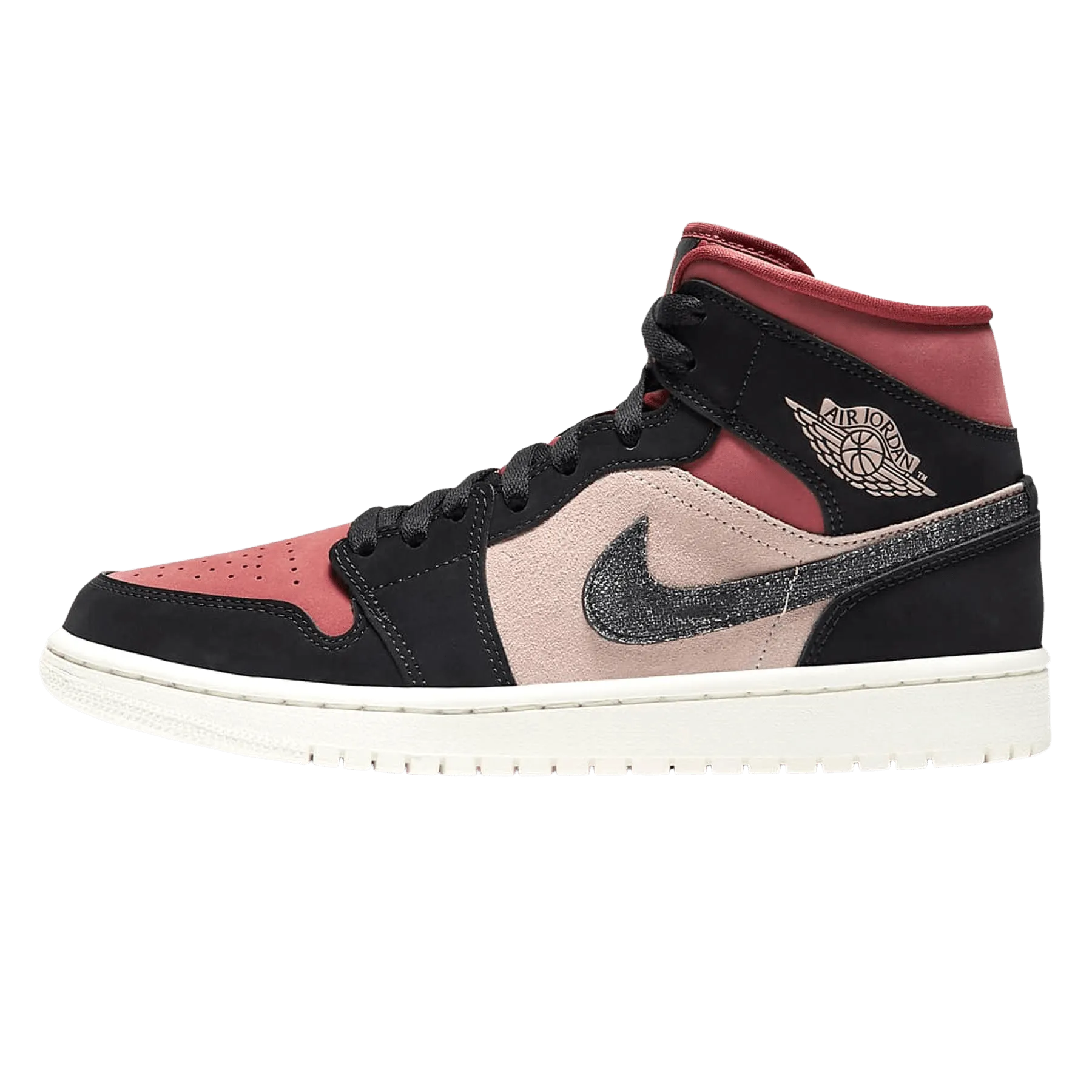 Air Jordan 1 Wmns Mid 'Burgundy Dusty Pink'