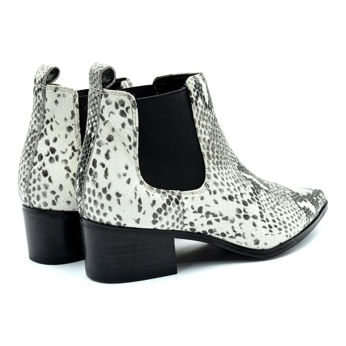 Blondo Snakeskin Ankle Boots Leather White Colour For Women