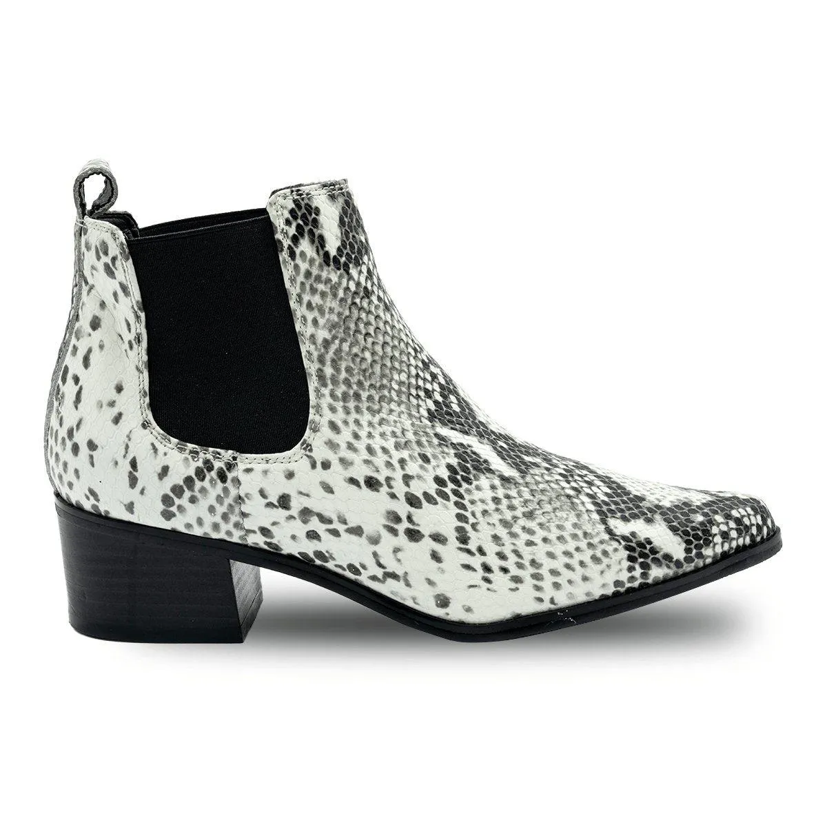 Blondo Snakeskin Ankle Boots Leather White Colour For Women