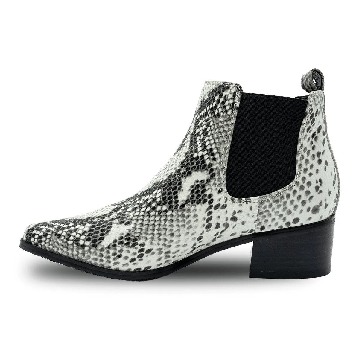 Blondo Snakeskin Ankle Boots Leather White Colour For Women