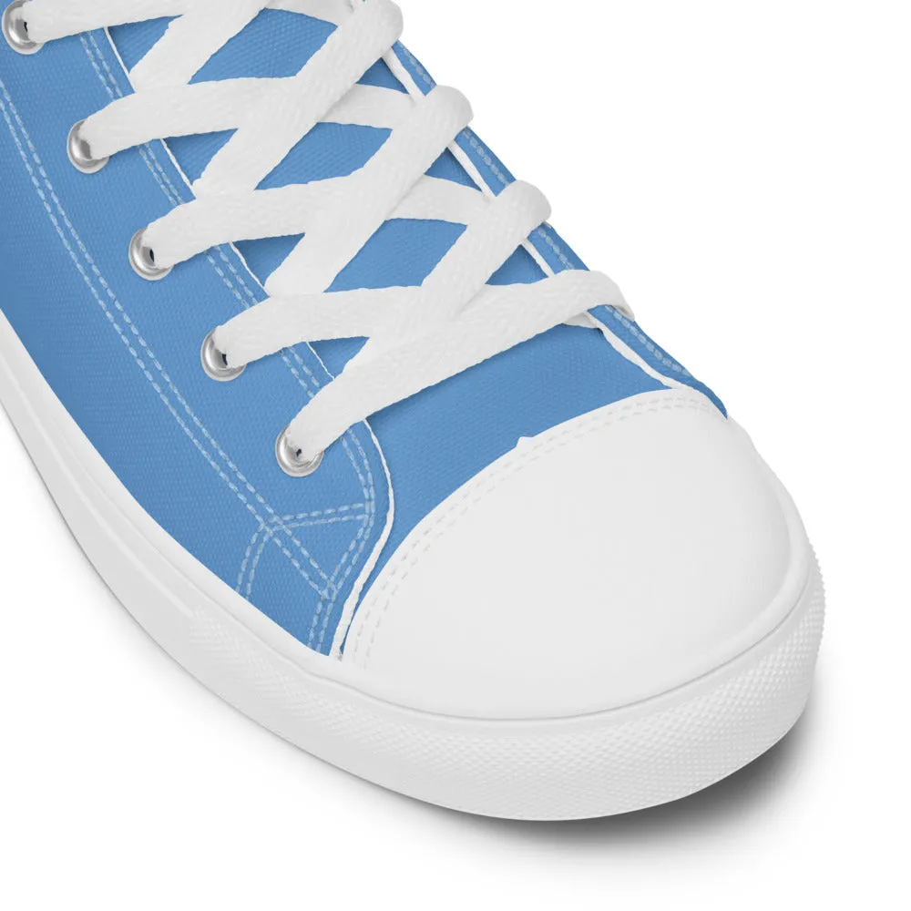 Blue Sky Men's Sneakers, Modern Minimalist Designer Premium Quality Stylish Tennis Shoes