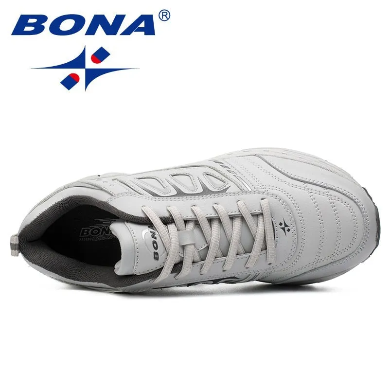 BONA New Style Men Running Shoes Ourdoor Jogging Trekking Sneakers Lace Up Athletic Shoes Comfortable Light Soft Free Shipping