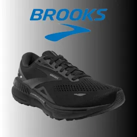 BROOKS Black Running Shoes Lightweight Shock-absorbing Non-slip Sneakers Cushioning Student Body Test Soft-soled Sneakers