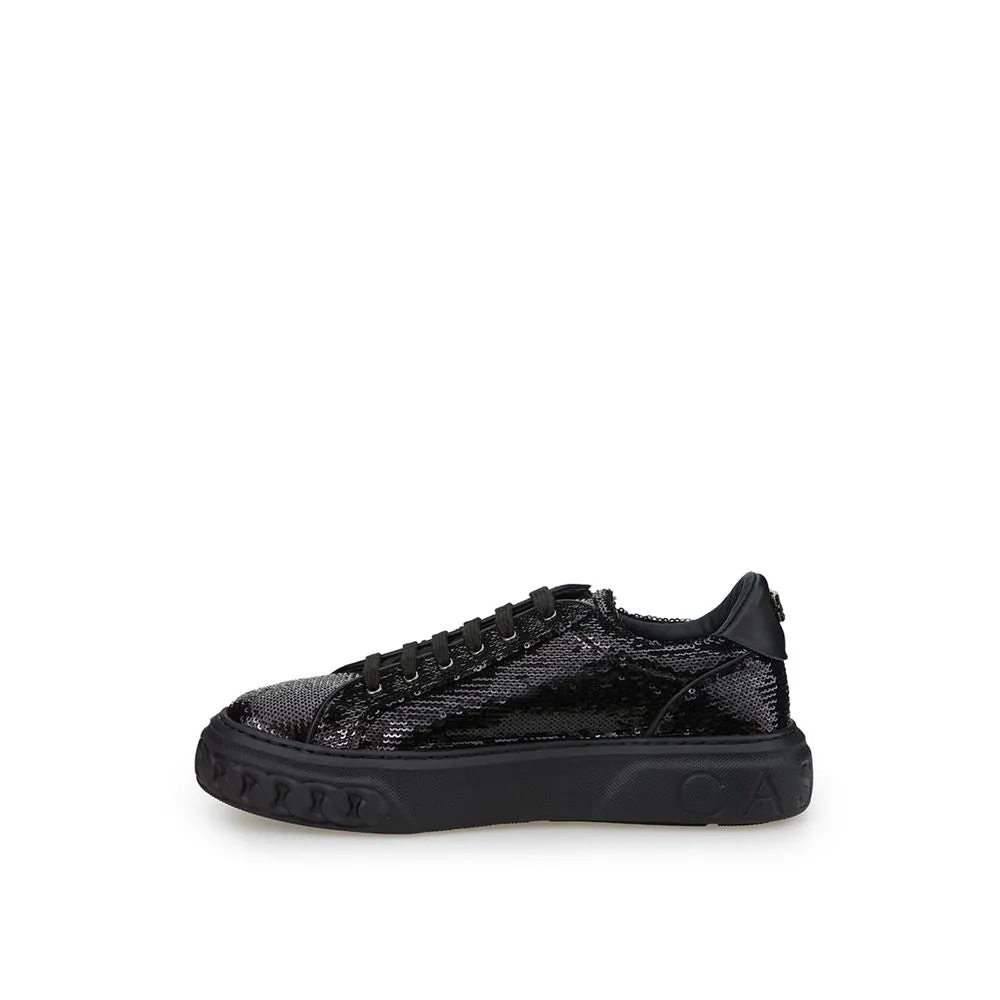 Casadei Elegant Black Leather Sneakers