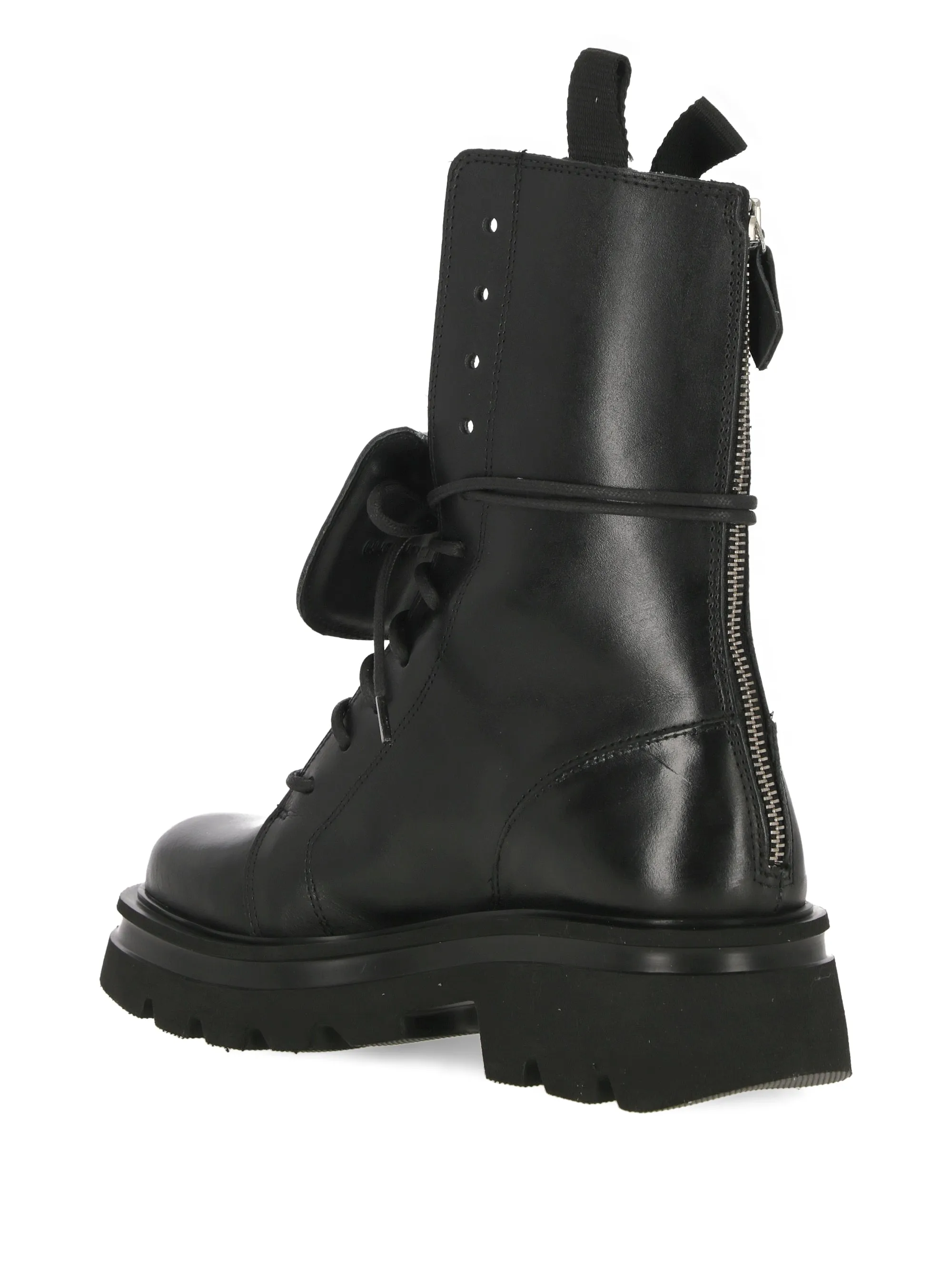 Chic Black Calfskin Woman Boots