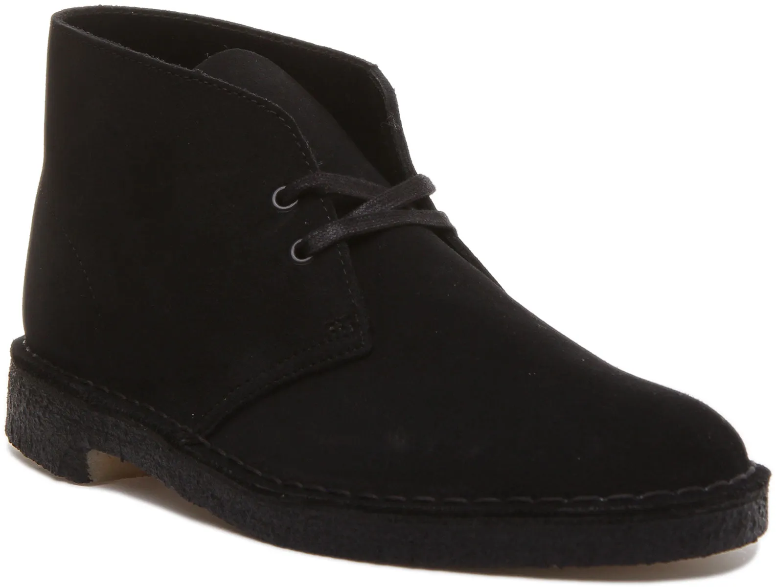 Clarks Originals Desert Boot In Black Suede For Men