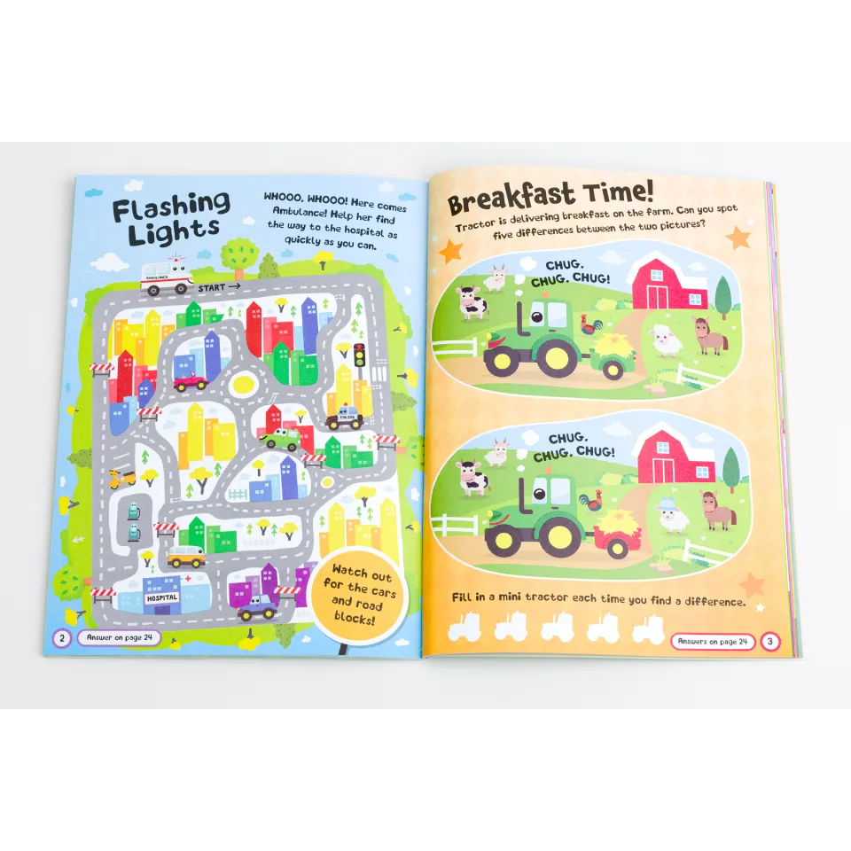 Fun Felt Sticker Activity Book: Busy Vehicles