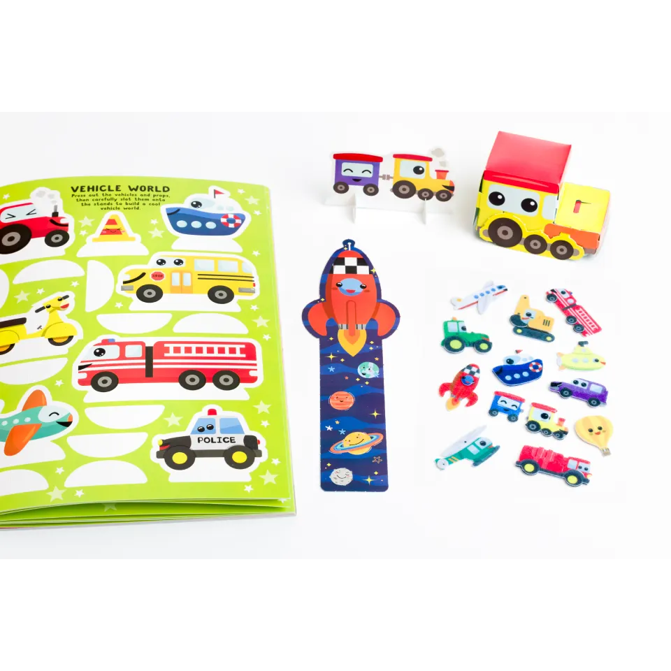 Fun Felt Sticker Activity Book: Busy Vehicles