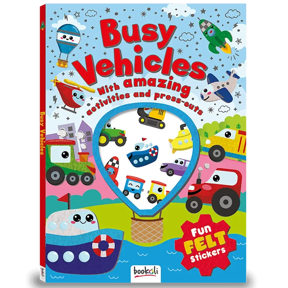 Fun Felt Sticker Activity Book: Busy Vehicles