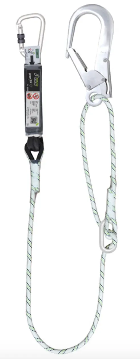 Gravity Adjustable Shock Absorbing 11mm Kernmantle Expandable Lanyard