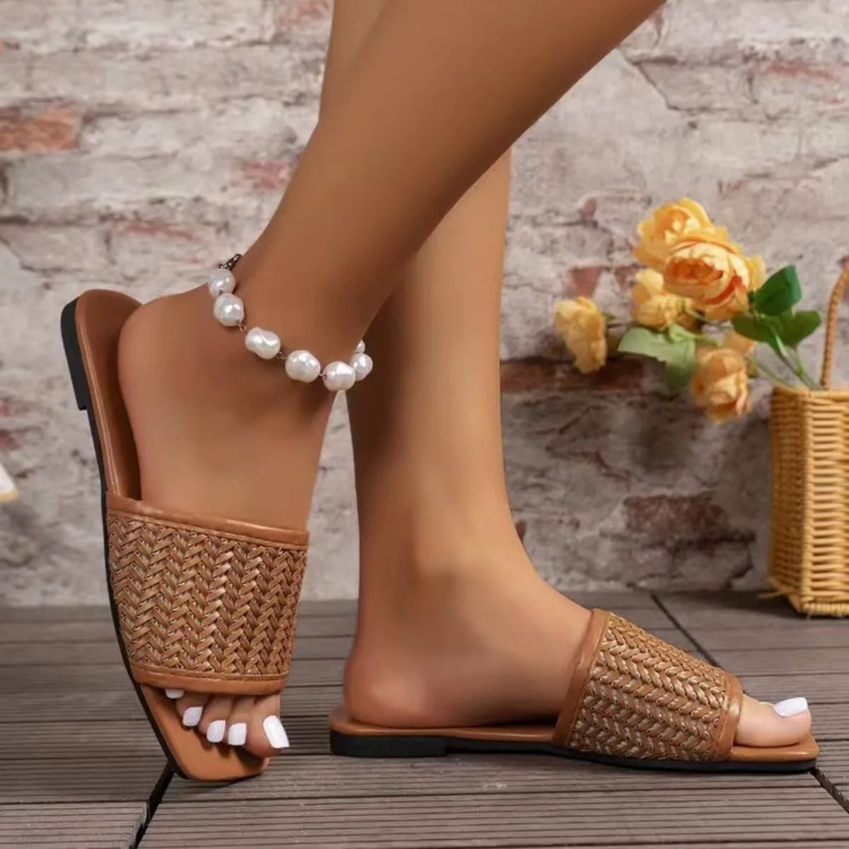 Maggy Woven Flat Sandals