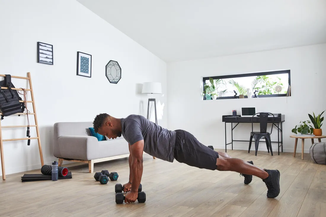 Mancuerna 7,5 kg hexagonal dumbbell musculación cross training