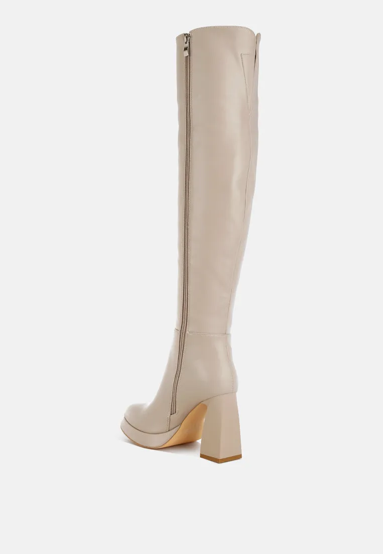 Nenana Faux Leather Knee-High Boots