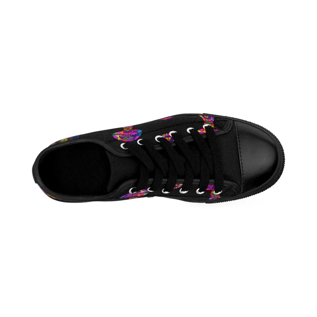 Rainbow Skull Shroom Women's Sneakers