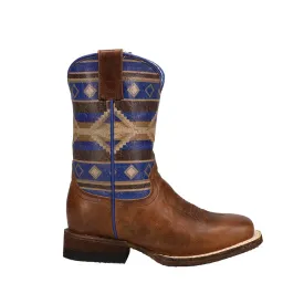 Roper Aztek Southwest Square Toe Cowboy Boots (Youth)