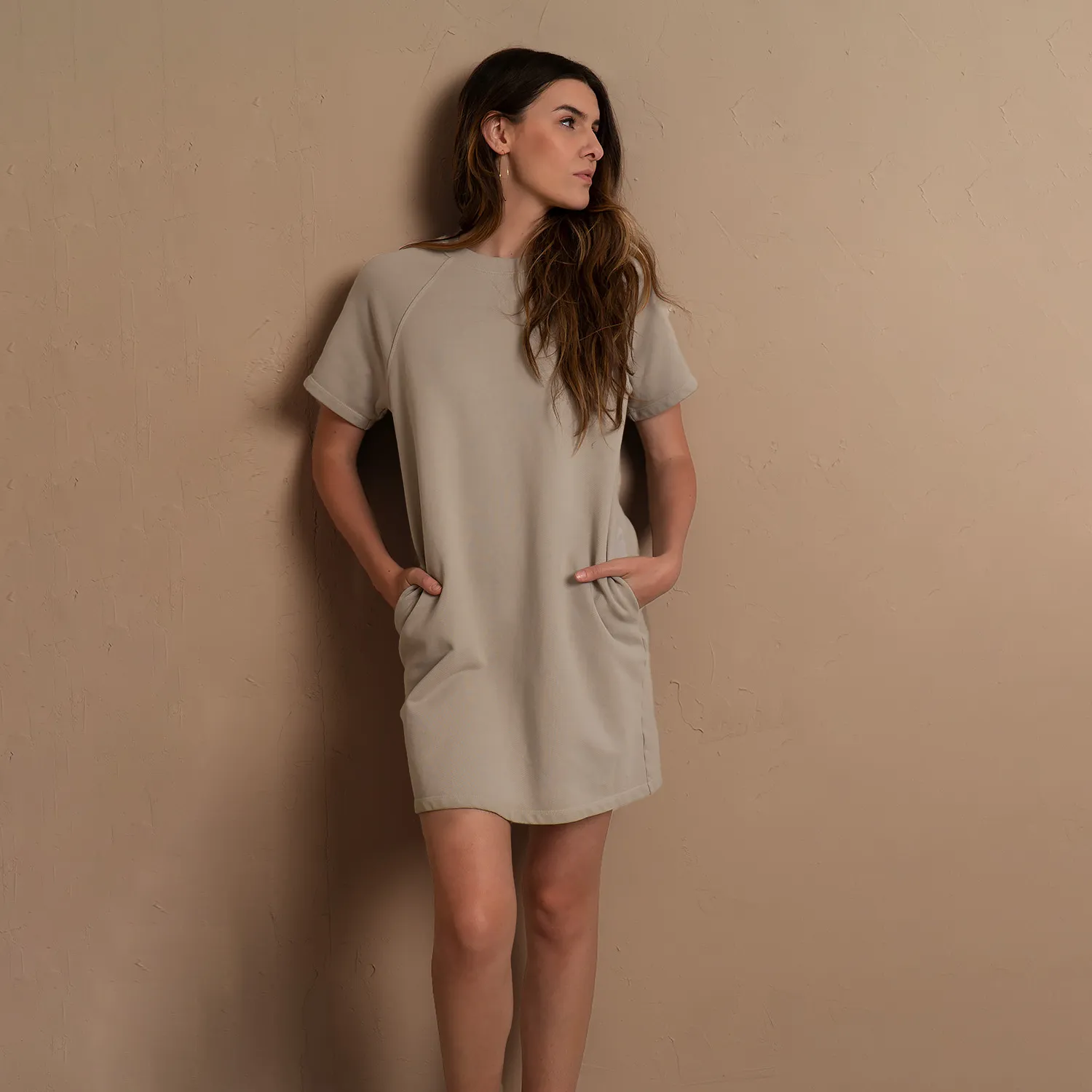 Short Sleeve Sweatshirt Dress