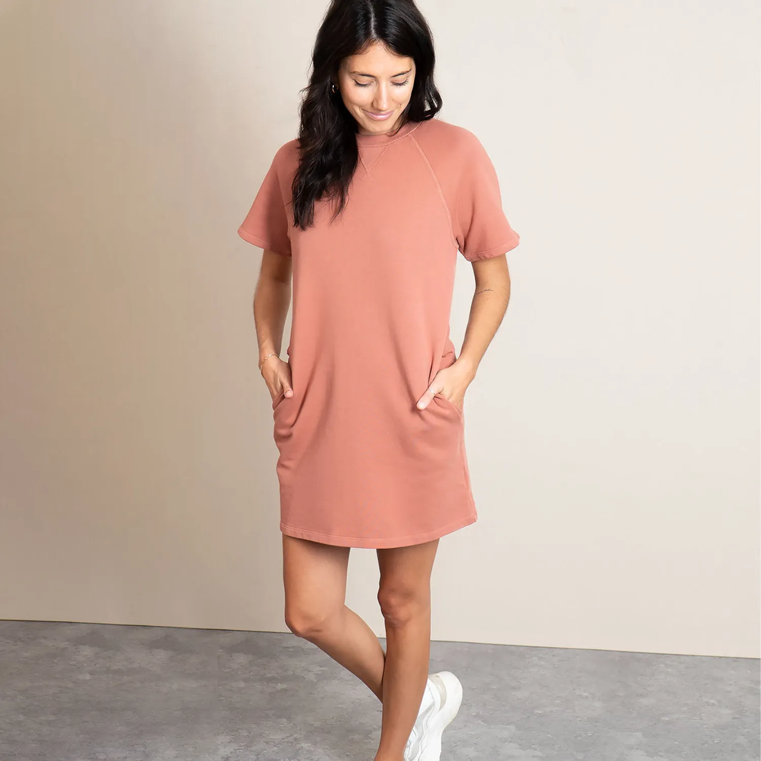 Short Sleeve Sweatshirt Dress