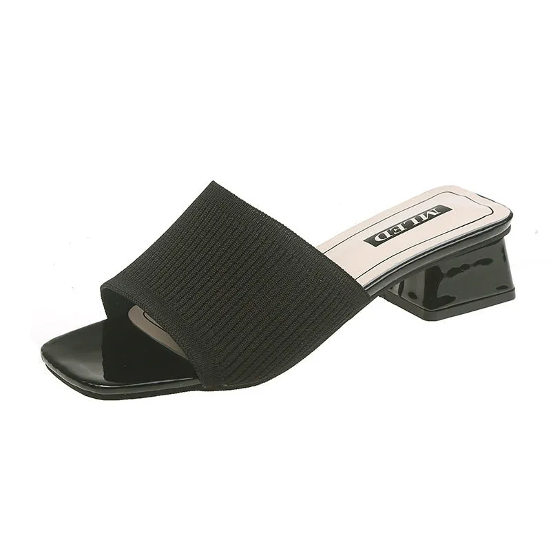 Square Toe Slipper Slides for Women