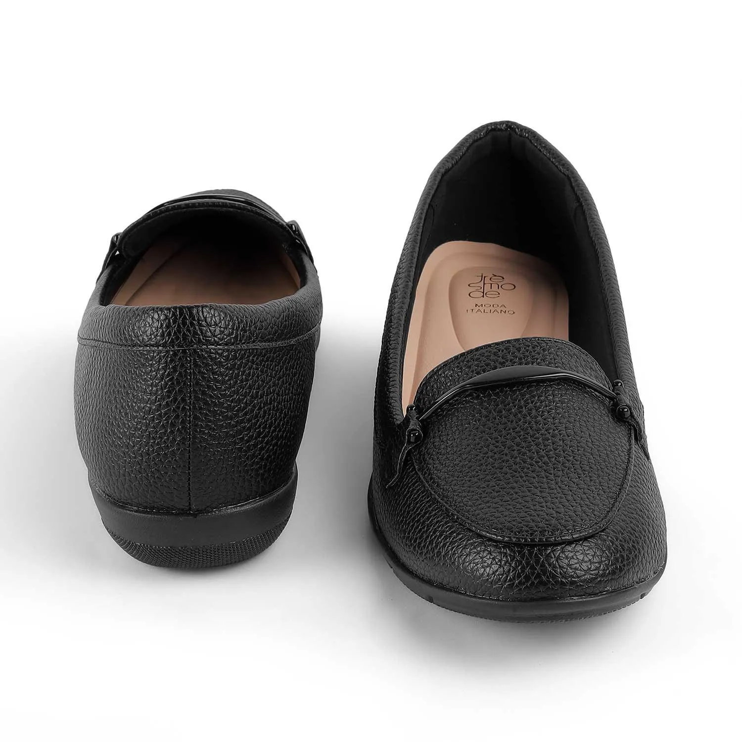 Tresmode Rujer Black Women's Casual Loafers