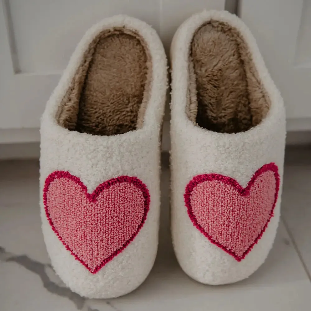 Valentine's Fuzzy Slippers