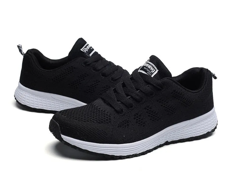 Women Casual Shoes | Fashion Breathable | Walking Mesh Flat | Gym Sneakers Women | Vulcanized Shoes White Female Footwear