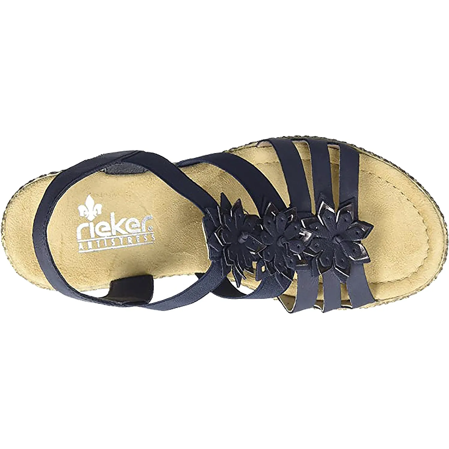 Women's Rieker 66510-14 Rabea 10 Pazifik/Altsilber Synthetic