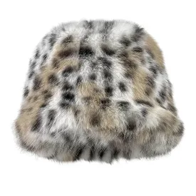 Y2K Leopard Fuzzy Bucket Hat