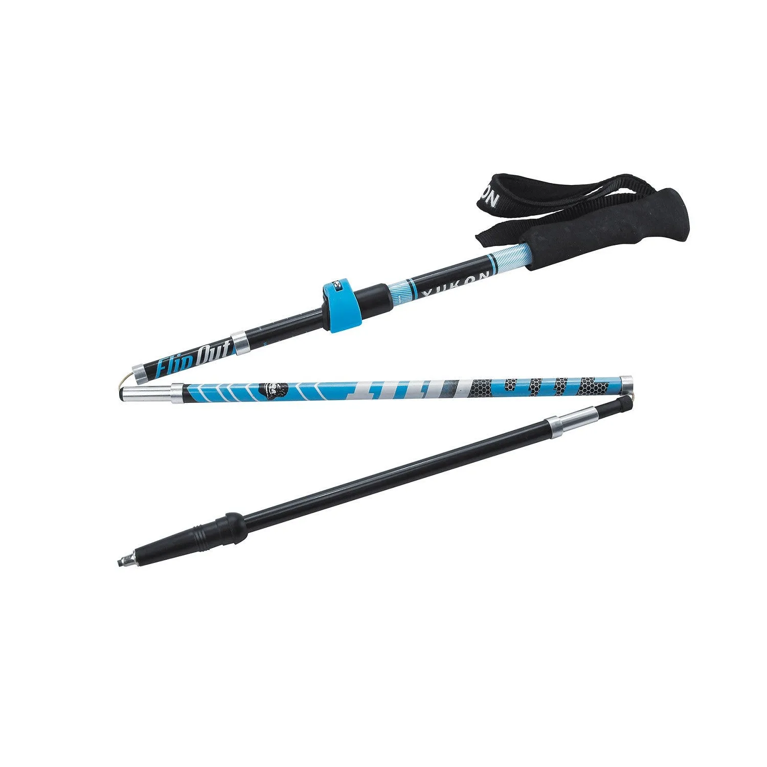 YC FlipOut Trekking Pole - Carbon-Blue/Gray